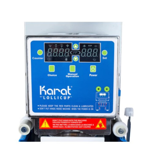 Karat Y8019UL Cup Sealing Machine used for 95mm PP Cups, 95 mm Cutter Rim, 110v, 3amp,  UL EPH Classified, 1 each
