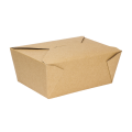Karat FP-FTG110K Fold-To-Go Brown Paper Box #4, 110 oz, 160 ct / cs