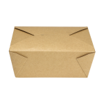 Karat FP-FTG110K Fold-To-Go Brown Paper Box #4, 110 oz, 160 ct / cs