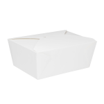Karat® FP-FTG110W 110oz White Fold-Togo Paper Box #4, 160 / cs, 1 each