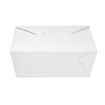 Karat® FP-FTG110W 110oz White Fold-Togo Paper Box #4, 160 / cs, 1 each