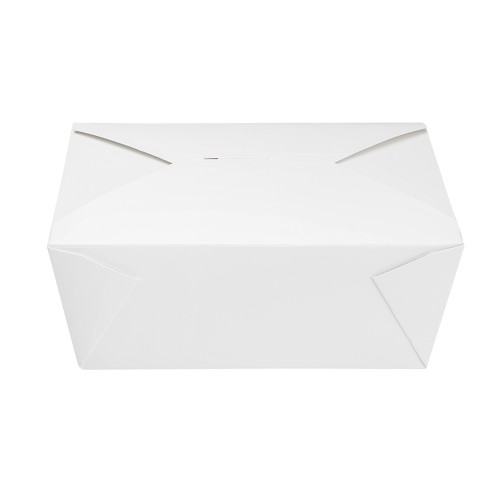 Karat® FP-FTG110W 110oz White Fold-Togo Paper Box #4, 160 / cs, 1 each