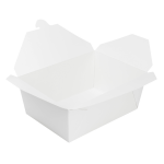 Karat® FP-FTG110W 110oz White Fold-Togo Paper Box #4, 160 / cs, 1 each