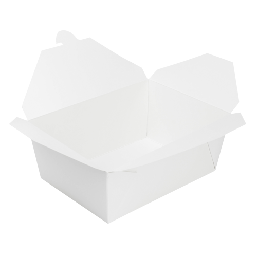 Karat® FP-FTG110W 110oz White Fold-Togo Paper Box #4, 160 / cs, 1 each