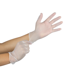 VGPF-3001 Small Size Clear Vinyl Gloves, 4 mil, Powder-Free, 1000 each