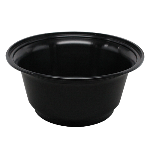 Karat® FP-IMB36B 36oz Black PP Plastic Injection Molding Bowl, Microwavable, 300/cs, 1 each