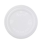Karat® FP-PL200-PET PET Plastic Flat Lid for 1/1.5/2oz Portion Cups, 60mm, 2500/cs, 1 each