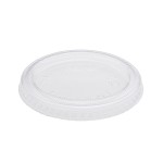 Karat® FP-PL200-PET PET Plastic Flat Lid for 1/1.5/2oz Portion Cups, 60mm, 2500/cs, 1 each