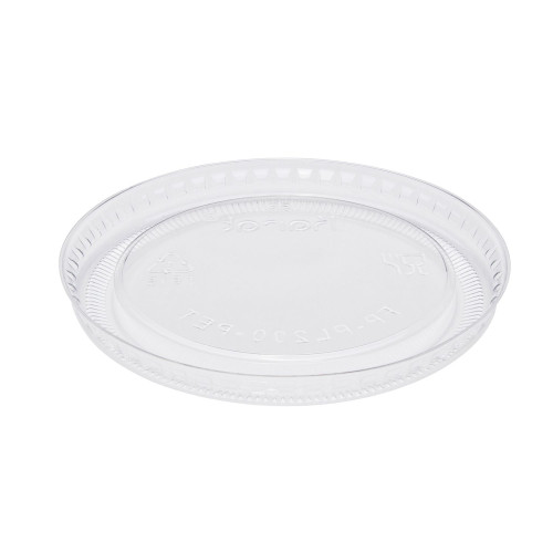 Karat® FP-PL200-PET PET Plastic Flat Lid for 1/1.5/2oz Portion Cups, 60mm, 2500/cs, 1 each