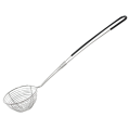 Karat U1020 2.6 inch Stainless Steel Pearl Strainer with Black Plastic Handle, 6 each