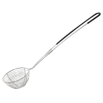 Karat U1020 2.6 inch Stainless Steel Pearl Strainer with Black Plastic Handle, 6 each