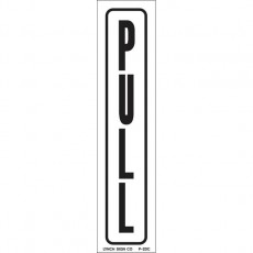 PULL Decal Signs, 1 x 7 inch, 1 each