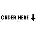 ORDER HERE Styrene Sign, Arrow Down, 22 x 5 inch, 1 each