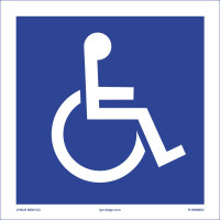 Accessible Symbol Decal,  5 x 5 inch, 1 each