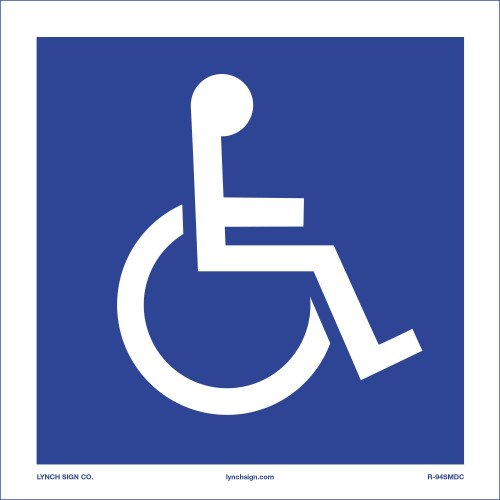 Accessible Symbol Decal,  5 x 5 inch, 1 each