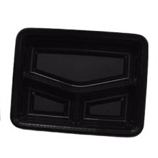 CO-33 33oz (3)Compartment(s) Rectangular Microwavable Black Plastic Container with Lid, 150 each CO-33 33oz (3)Compartment(s) Rectangular Microwavable Black Plastic Container with Lid, 150 each