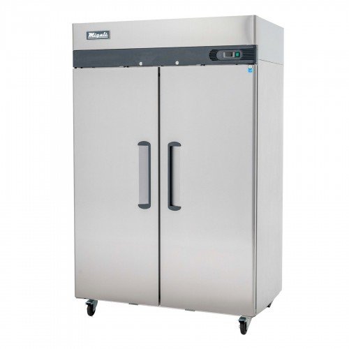 Migali C-2R-HC 51.7(w) inch (2)Solid Swing Door(s) Top Mount Reach-In Upright Refrigerator, 49Cu.ft, (6)Shelve(s), 1/5hp, 115v/60/1-ph, Casters, ETL Listed, Energy Star
