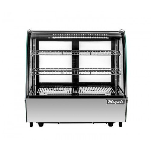 Migali C-42CTC-28 Competitor Series® 27.6(w) inch Refrigerated Curved Glass Display Case, Countertop, (2)Glass Sliding Door(s), (2)Shelve(s), 4.2Cu.ft, 1/3hp, 110v/60/1-ph, ETL Listed