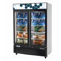Migali C-49FM-HCE 54.4(w) inch (2)Glass Door(s) Bottom Mount Merchandiser Freezer, 49Cu.Ft, (8)Shelve(s)s, Casters, 3/4hp, 115v/60/1-ph, ETL Listed