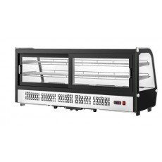 Migali C-88CTC-60 Competitor Series® 60(w) inch Refrigerated Curved Glass Display Case, Countertop, (2)Glass Sliding Door(s), (2)Shelve(s), 8.8Cu.ft, 5/9hp, 110v/60/1-ph, ETL Listed