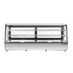Migali C-88CTC-60 Competitor Series® 60(w) inch Refrigerated Curved Glass Display Case, Countertop, (2)Glass Sliding Door(s), (2)Shelve(s), 8.8Cu.ft, 5/9hp, 110v/60/1-ph, ETL Listed
