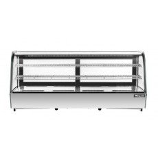 Migali C-88CTC-60 Competitor Series® 60(w) inch Refrigerated Curved Glass Display Case, Countertop, (2)Glass Sliding Door(s), (2)Shelve(s), 8.8Cu.ft, 5/9hp, 110v/60/1-ph, ETL Listed