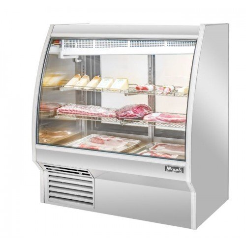 Migali C-DC-4 Competitor Series® 48.1(w) inch Refrigerated Deli Curved Glass Display Case, (2)Glass Sliding Door(s), (2)Shelve(s), 22.5Cu.ft, 2/3hp, 110v/60/1-ph, ETL Listed