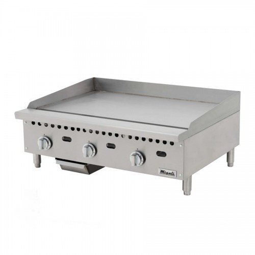 Migali C-G36T Competitor Series® 36(w) inch Griddles, (3)Burner(s), Countertop, Thermostatic Control, Natural Gas, 75k Total BTU/Hr, ETL Listed