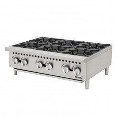 Migali C-HP-6B-36 Competitor Series® Hot Plates, 36(w) inch, (6)Open Burner(s), Countertop, Natural Gas, 192k Total BTU/Hr, ETL Listed