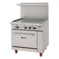Migali C-RO-36G-NG Restaurant Ranges, 36(w) inch Griddle, (1)Standard Oven(s), Natural Gas, 102k Total BTU/hr, ETL Listed