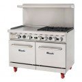 Migali C-RO4B-24GL-NG Restaurant Ranges, 48(w) inch, (4)Open Burner(s), 24(w) inch Griddle, (2)Standard Oven(s), Natural Gas, 224k Total BTU/hr, ETL Listed