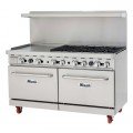 Migali C-RO6B-24GL-NG Restaurant Ranges, 60(w) inch, (6)Open Burner(s), 24(w) inch Griddle, (2)Standard Oven(s), Natural Gas, 294k Total BTU/hr, ETL Listed