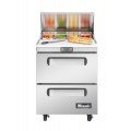 Migali C-SP27-8-D-HC Competitor Series® 27.5(w) inch (1)Solid Drawer(s) Standard Top Sandwich Prep Table, 6.5Cu.ft, (2)Shelve(s), Casters, 1/7hp, 115v/60/1-ph, ETL Listed