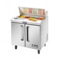 Migali C-SP36-10-HC Competitor Series® 36.3(w) inch (2)Solid swing Door(s) Standard Top Sandwich Prep Table, 9.4Cu.ft, (2)Shelve(s), Casters, 1/7hp, 115v/60/1-ph, ETL Listed
