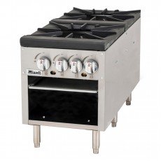 Migali C-SPS-2-18 Competitor Series® Double Stock Pot Stoves, (4)Burner(s), Natural Gas, 160k Total BTU/Hr, 18(w) x 41.7(d) x 20.9(h) inch, ETL Listed