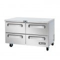 Migali C-U60R-D-HC 60.25(w) inch (4)Solid Drawer(s) Under-Counter/Work Top Refrigerator, 17.9Cu.Ft, (4)Shelve(s), Casters, 1/5hp, 115v/60/1-ph, ETL Listed