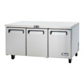 Migali C-U72R-HC Competitor Series® 72.7(w) inch (3)Solid Swing Door(s) Under-Counter/Work Top Refrigerator, 32.8Cu.Ft, (6)Shelve(s), Casters, 1/5hp, 115v/60/1, ETL Listed, Energy Star