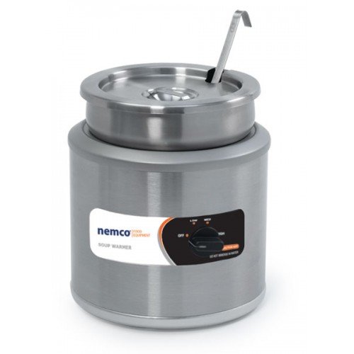 Nemco 6103A Soup Warmer/Cookers, 11qt, Countertop, Round, 120v/60/1, 1250w, 10.4amps, NSF Listed, 12-1⁄2(w) x 12-1/2(d) x 9-3⁄4(h) inch