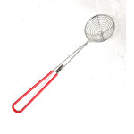  2.6 inch Stainless Steel Pearl Strainer with Red Plastic Handle, 6 each