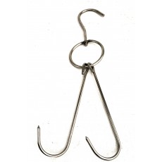 13 inch Stainless Steel Double Duck Hooks, 3 each