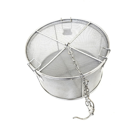 Stainless Steel Tea Ball Strainer & Soup Seasonings Separation Basket Spice Filter, Fine Mesh, 8 Diameter x 4 Height inch, 1 each