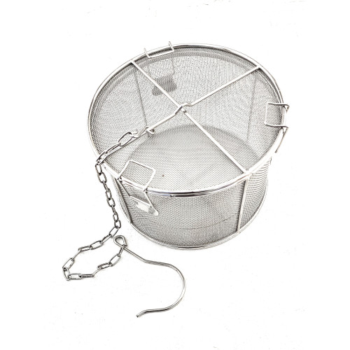 Stainless Steel Tea Ball Strainer & Soup Seasonings Seperation Basket Spice Filter, Fine Mesh, 6.5 Diameter x 4 Height inch, 1 each