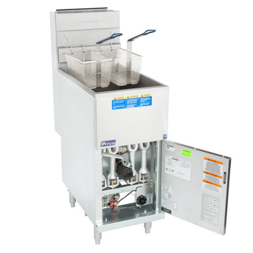Pitco 45C+S Deep Fryers, (42-50)lb(s) Oil Capacity, Economy, (4)Fired Tube(s), Floor Model,Gas, Natural Gas, 122k Total BTU/Hr, NSF Listed