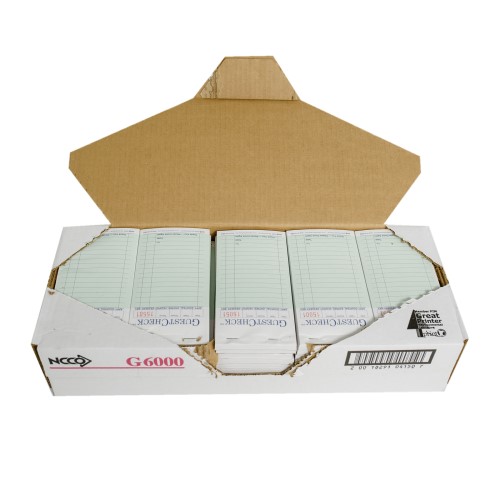 GuestCheck™ G6000 (16)Line(s) Green Carbon Medium 2-Part Guest Check, 2500 each