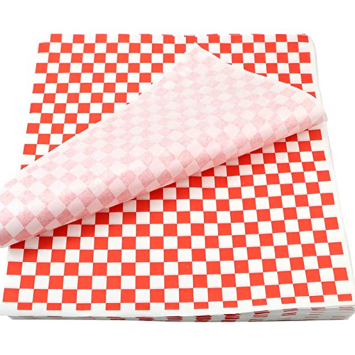 Bagcraft P057700 Red Check Sandwich Wrap and Basket Liner, Grease Resistant, 12 x 12 inch, 5000 each