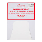 Bagcraft SW912 12" x 9" Plain White Dry Wax Paper Sandwich Wrap and Liner, Grease Resistant, 6000 / cs