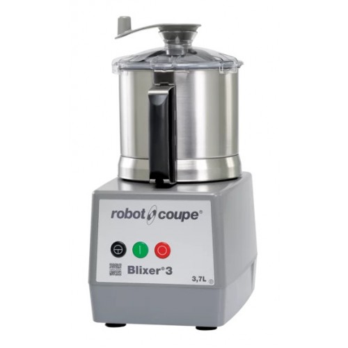Robot Coupe BLIXER3 Commercial Blender/Mixer, (3.7)Liter(s) Stainless Steel Bowl, (1)Fine-Serrated S-Blade(s) included, (1)Speed(s) 3450rpm, 1-1/2hp, 120v/60/1-ph, ETL Listed 