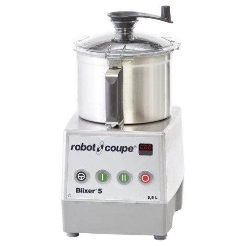 Robot Coupe BLIXER5 Commercial Blender/Mixer, (5.5)Liter(s) Stainless Steel Bowl, (1)Fine-Serrated S-Blade(s) included, (2)Speed(s) 1800/3500rpm, 3hp, 208-240v/60/3-ph, 10amps, ETL Listed 