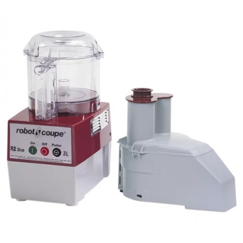 Robot Coupe R2CLRDICE Combination Food Processor, (2.9)Liter(s) Clear Bowl, 2hp, S Blade & (3)disc(s) included, 120v/60/1, 1725 rpm, ETL Listed