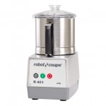 Robot Coupe R401B Cutter/Mixer, (4.5)Liter(s) Stainless Steel Bowl, Smooth S-Blade included, 1.5hp, 7.2amps, 1725rpm, 120v/60/1-ph, ETL Listed